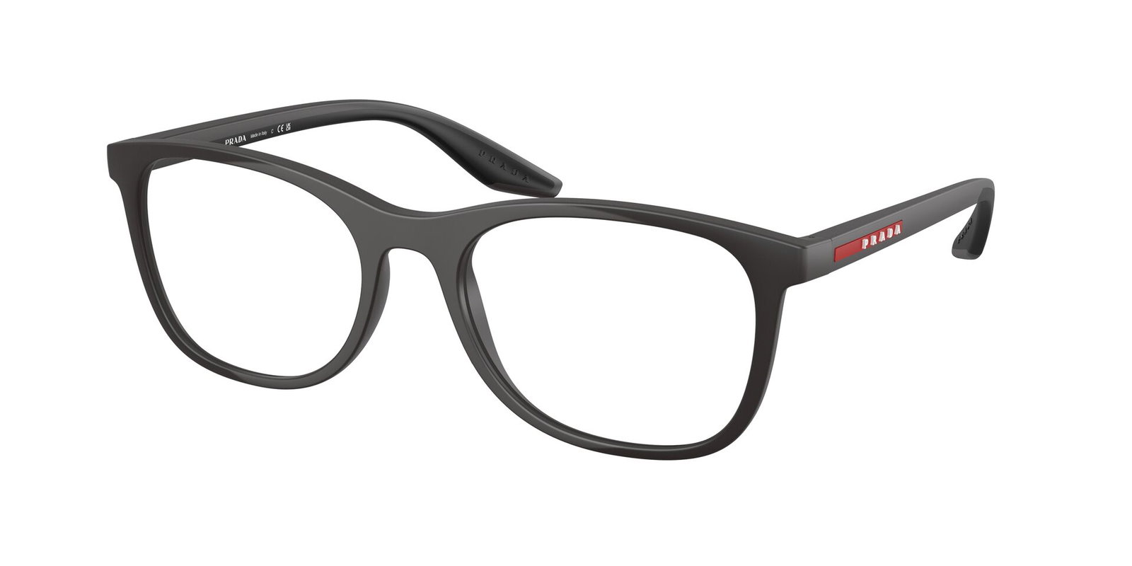 Prada Linea Rossa PS 05PV 18K1O1 – Rechteckige Brille Matt Grau Kunststoff